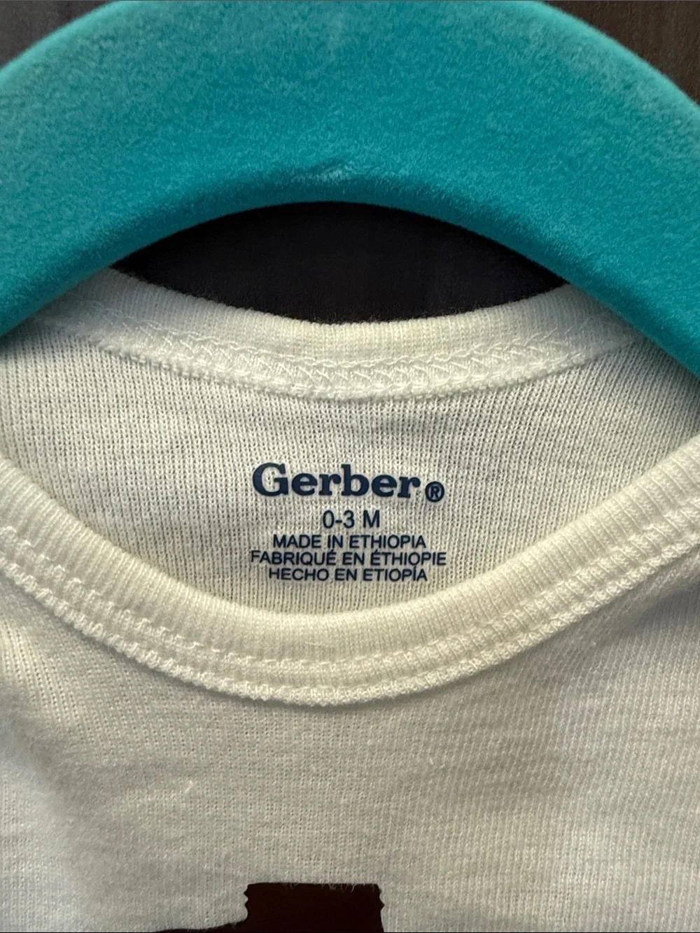 Gerber White Baby Onesie with Brown 'Home Brewed' Graphic